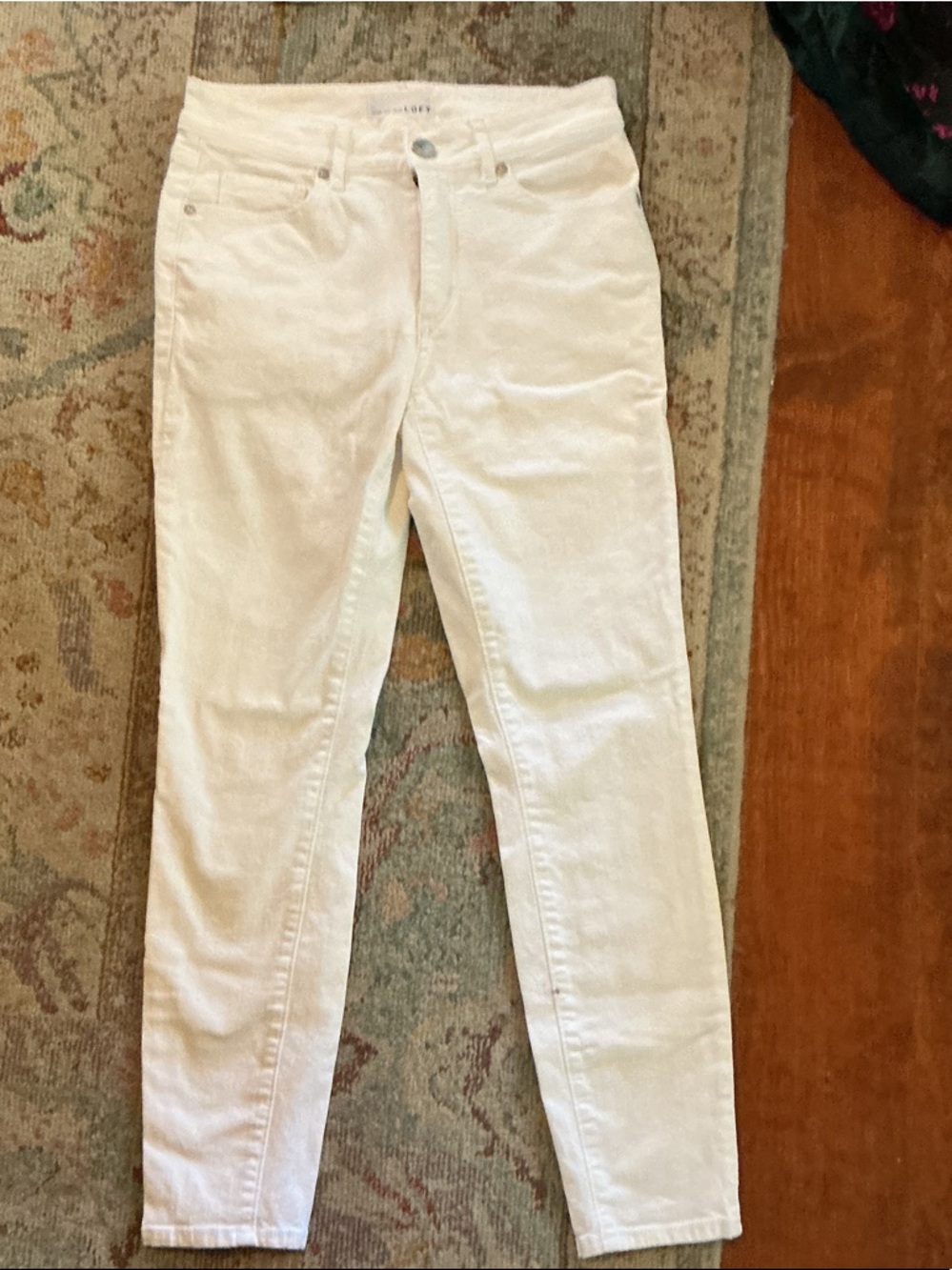 LOFT White Skinny Stretch Jeans